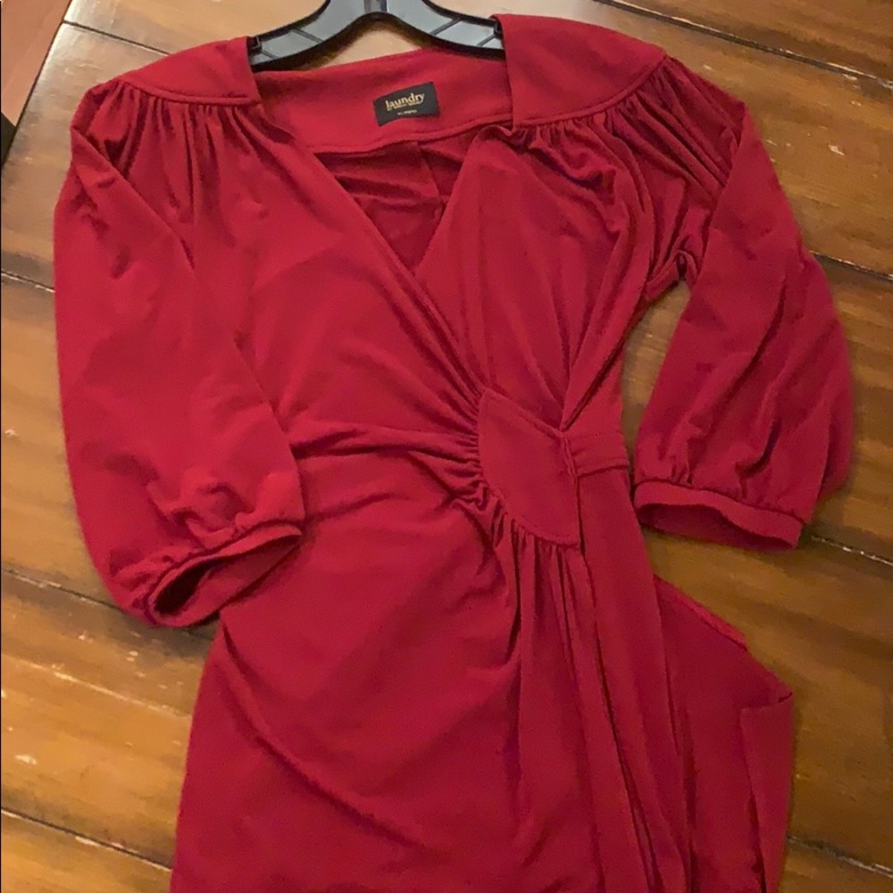 Laundry rusty cranberry red dress